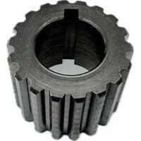 Semigiunto scanalato con 18 denti DIN 35x31 Z18 per pompa gruppo 3 con albero conico 1:8 chiavetta 4mm